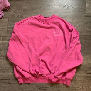 pacsun pink floral crewneck